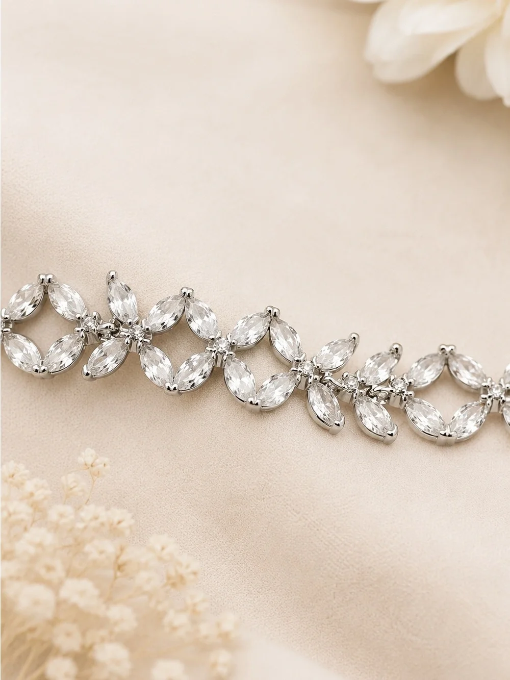 Kendra Scott Rosalie Silver Tennis Bracelet in White CZ - Picture 5 of 6
